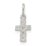 Sterling Silver CZ Cross Charm - Image 4