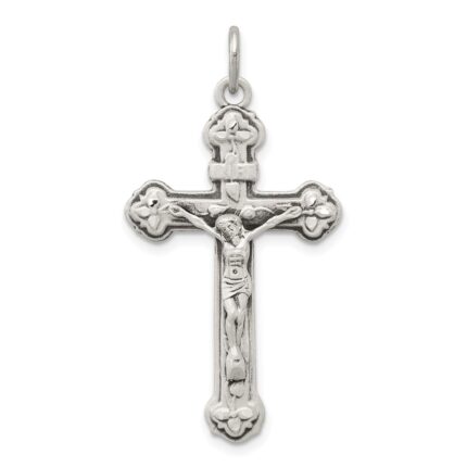 Sterling Silver Antiqued INRI Crucifix Pendant