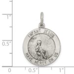 Sterling Silver Antiqued Infant Jesus Medal - Image 4