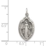 Sterling Silver Antiqued Miraculous Medal - Image 3