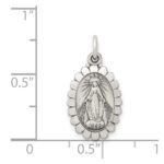 Sterling Silver Antiqued Miraculous Medal - Image 3