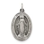 Sterling Silver Antiqued Miraculous Medal