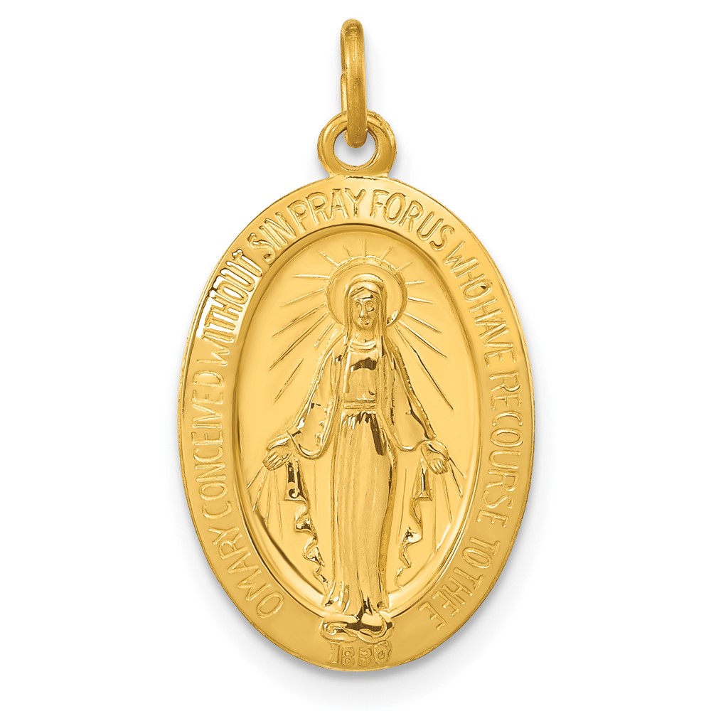 QC5533.jpg Sterling Silver & 24k Gold -plated Miraculous Medal - Image 1