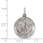 Sterling Silver Antiqued Our Lady of Fatima Medal - Image 3