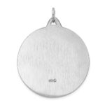 Sterling Silver Rhodium-plated Saint Christopher Medal - Image 4