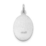 Sterling Silver Rhodium-plated Saint Christopher Medal - Image 4