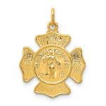 24k Gold-plated Sterling Silver Saint Florian Fireman's Badge Medal