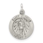 Sterling Silver Antiqued Saint Florian Medal