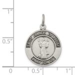 Sterling Silver Antiqued Saint Francis of Assisi Medal - Image 3