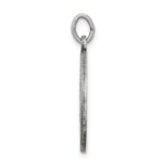 Sterling Silver Antiqued Polished/Matte Holy Communion Pendant - Image 2