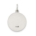 Sterling Silver Antiqued Polished/Matte Holy Communion Pendant - Image 4