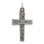 Sterling Silver Antiqued Cross Charm
