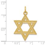 24k Gold-plated Sterling Silver Star of David Pendant - Image 3