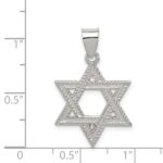 Sterling Silver Satin Star of David Charm - Image 3