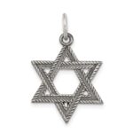 Sterling Silver Antiqued Star of David Pendant