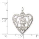 Sterling Silver Mom in Heart Pendant - Image 3