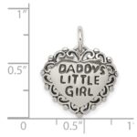 Sterling Silver Antiqued Daddy's Little Girl - Image 3