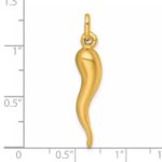 Sterling Silver Gold-tone Italian Horn Pendant - Image 4