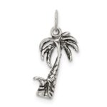 Sterling Silver Antiqued Palm Tree Charm - Image 4