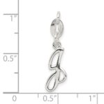 Sterling Silver Letter J Initial Charm - Image 3