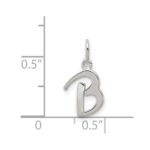 Sterling Silver Letter B Initial Charm - Image 3