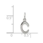 Sterling Silver Letter C Initial Charm - Image 3