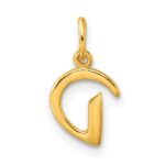 Sterling Silver Gold-tone Polished Letter D Initial Charm - Image 3