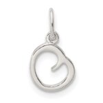 Sterling Silver Letter O Initial Charm - Image 3
