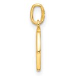 Sterling Silver Gold-tone Polished Letter R Initial Charm - Image 2