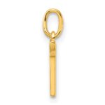 Sterling Silver Gold-tone Polished Letter T Initial Charm - Image 2