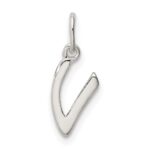 Sterling Silver Letter V Initial Charm - Image 3