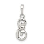 Sterling Silver Letter E Initial Pendant