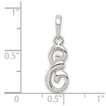 Sterling Silver Letter E Initial Pendant - Image 3