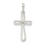 Sterling Silver Polished Cross Pendant - Image 4