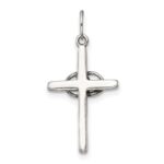 Sterling Silver Antiqued Wedding Cross Charm - Image 4