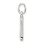 Sterling Silver White CZ Letter M Initial Pendant - Image 2