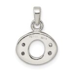Sterling Silver CZ Letter O Initial Pendant - Image 3