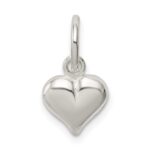 Sterling Silver Puff Heart Charm - Image 3