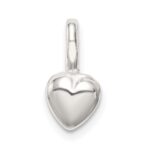 Sterling Silver Puffed Heart Charm