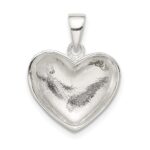 Sterling Silver Polished Heart Pendant - Image 4