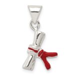 Sterling Silver Enameled Diploma Charm