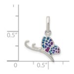 Sterling Silver Enameled Butterfly Charm - Image 3