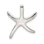 Sterling Silver Rhodium-plated Starfish Slide Pendant - Image 4