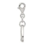 Sterling Silver Small Polished Horse Stirrup Charm - Image 2