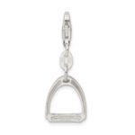 Sterling Silver Small Polished Horse Stirrup Charm - Image 4
