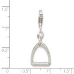 Sterling Silver Small Polished Horse Stirrup Charm - Image 3