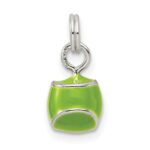 Sterling Silver Green Enameled Tennis Ball Charm - Image 4