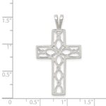 Sterling Silver Polished Cross Pendant - Image 3