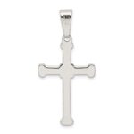 Sterling Silver Polished Cross Pendant - Image 4