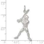 Sterling Silver Baseball Batter Charm - Image 3